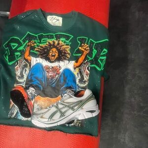 GREEN Rise Up Oversized cropped tee